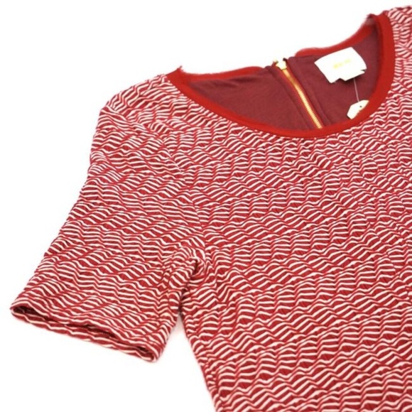 MAEVE Anthropologie Red Dora Dress Size Small - Picture 4 of 7